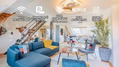 Centre Ville Apartamento | Elegant 120m2-Face cathedrale-6 pers-free Parking