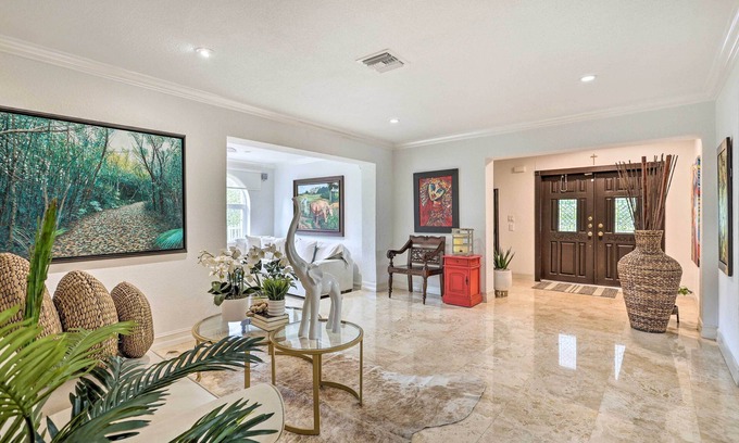 Ludlam Casa | Elegant Miami Home w/ Private Tropical Oasis!