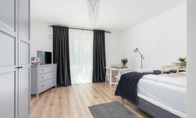 Pradnik Bialy Apartamento | Elegant Pet-Friendly Studio in Krakow by Noclegi Renters