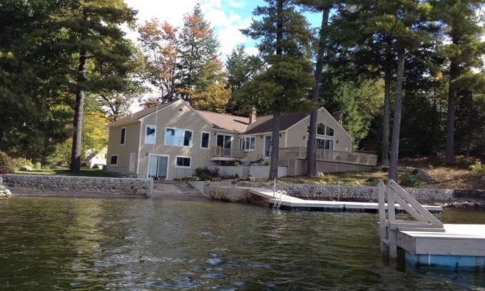 South Casco Casa | Elegant, Relaxing Home with Amazing Sunset Views on Big Sebago Lake