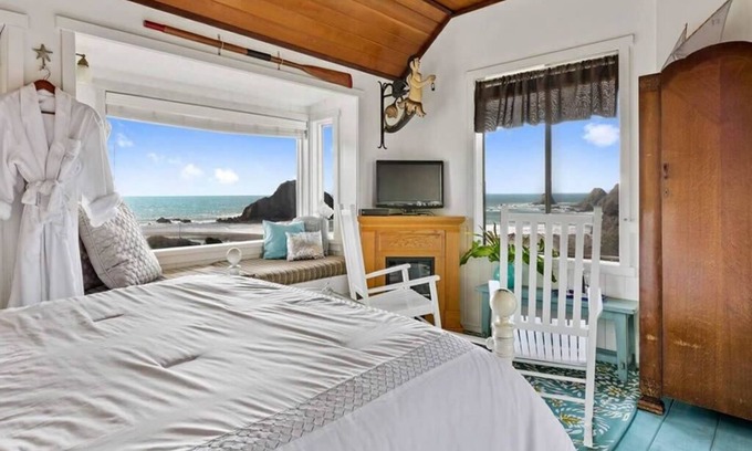 Elk Cabaña | Cabaña privada con vistas panorámicas al mar, acceso a la playa, admite mascotas