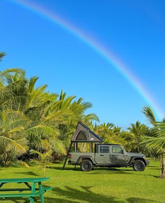 Paia Otro | Embark on a journey through Maui with Aloha Glamp's jeep and rooftop tent allows you to discover diverse campgrounds, unveiling the island's beauty from unique perspectives each day