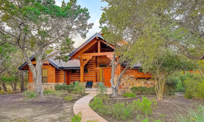 Jonestown Casa | Enchanting cabin-like home & casita with shared pool, hot tub & washer/dryer