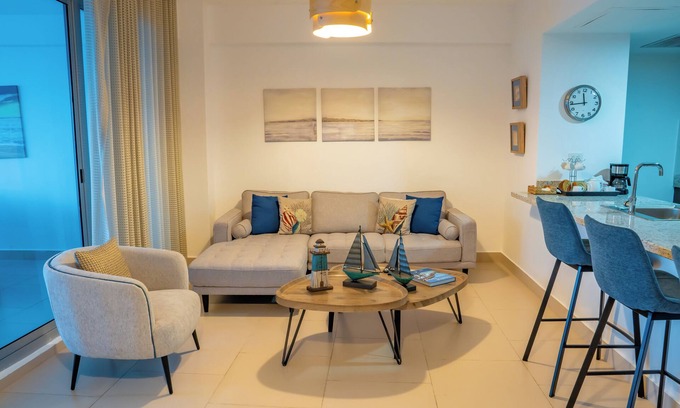 Juan Dolio - El Pueblo Apartamento | Enjoy the Wonderful Ocean & Pool View from This 2BDR Apartment in Juan Dolio