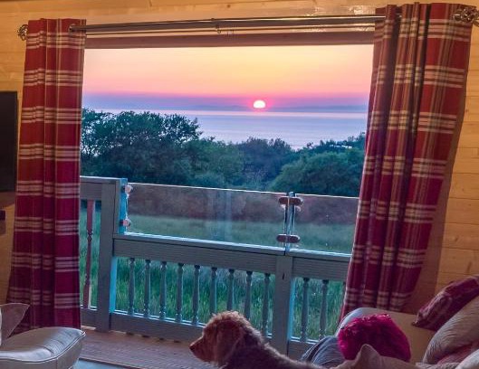 Borth Apartamento | Enlli Fach cabin sleep's 2 adults and 2 children 2 dogs welcome not suitable for contract workers due to parking height restrictions