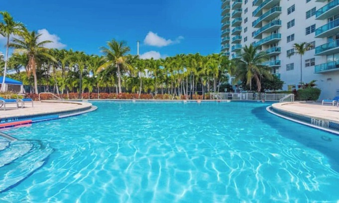 Aventura Condominio | Entire condominium with a pool view, steps from the beach