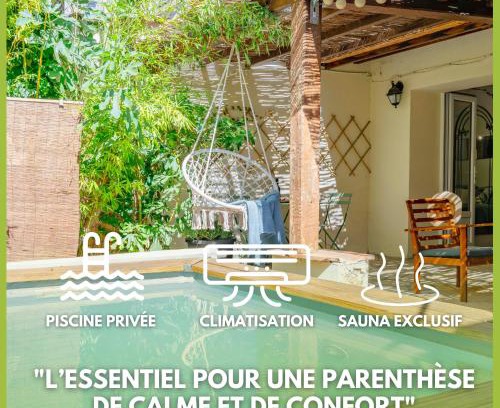Le Mourillon Apartamento | Escale Zen - Piscine Privée & Sauna Exclusif I Terrasse I 10min MER - Design Élégant & Moderne