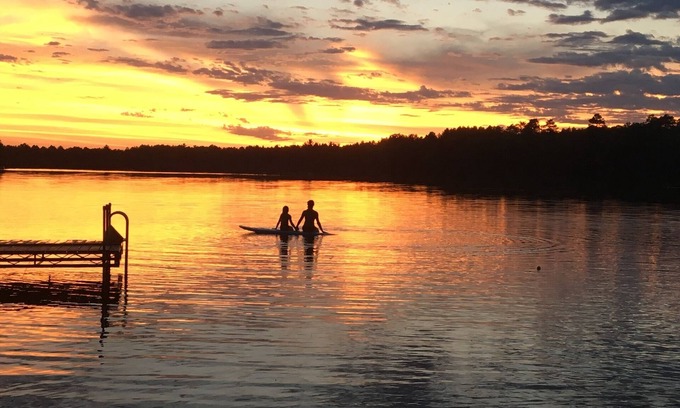 Minong Cabina | Escape! Beautiful 2 Bdrm Cabin w/2 Bunkhouses- 9 Acres & 275’ of Sandy Lakeshore