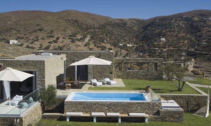 Andros Casa | Escape to Elegance: Heliades Suite – Idyllic Getaway in Andros, pool, 2-bedrooms