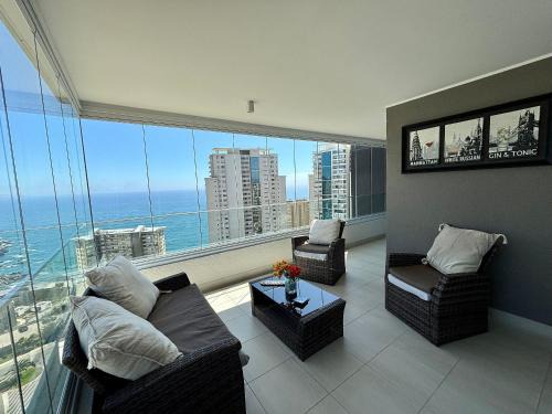 Concon Apartamento | Espectacular vista al mar con cancha de padel