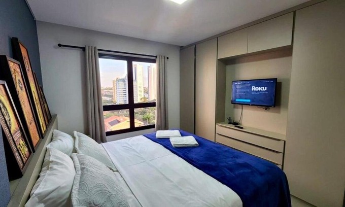 Amambai Casa | Estúdio com Quarto Privativo, TV e Cama Super King