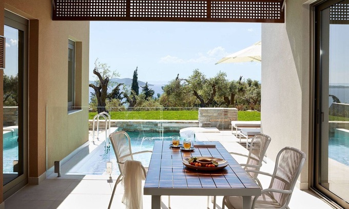 Ouranoupoli Villa | Excelente Villa Halkidiki | Ocean Villa 2 | 1 dormitorio | Impresionantes vistas al mar | Ouranoupol