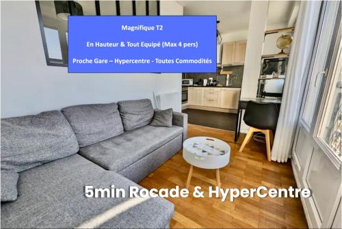 Quartier des Eaux-Claires Apartamento | Excellent T2 - Superbe Vue et Proche Rocade