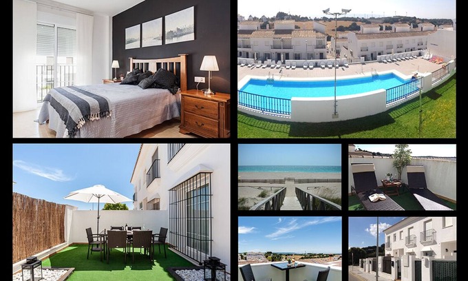 San Ambrosio Villa | Exclusivo chalet de playa con piscina, garaje, patio,terrazas y solarium -Vejer