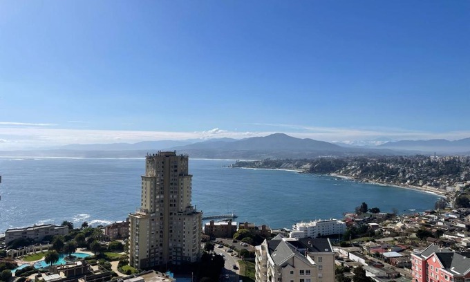 Concon Apartamento | Exclusivo y Amplio Dpto Costa de Montemar con Vista al Mar
