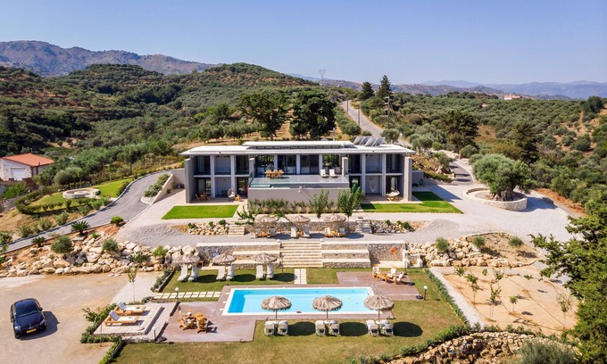 Agia Villa | Executive 9 bedroom villa with a heated pool