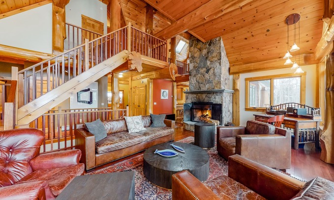 Carrabassett Valley Casa | Expansive Getaway with Mountain Views, Hot Tub, Home Theater & Game Room