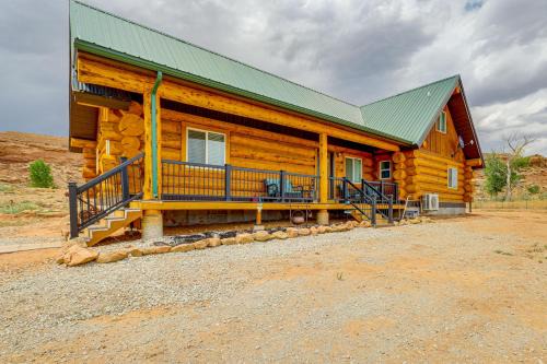 Gusher Casa | Explore Uintah Basin Rustic Cliff Cabin with Loft