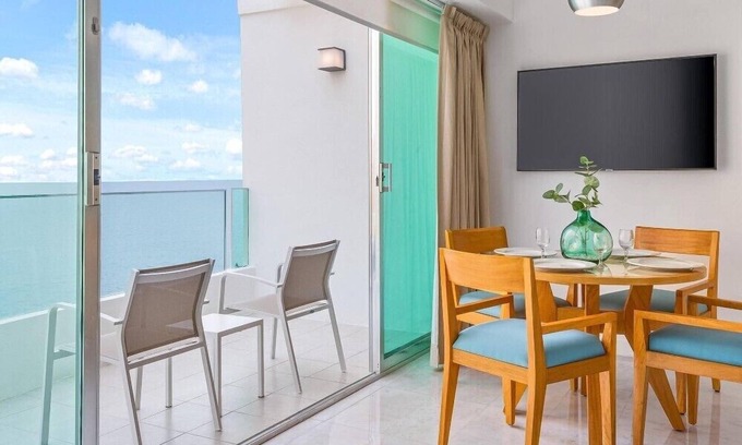 Marina Mazatlán Hotel | Exquisite 1 BR Condo with a Terrace and Private Beach Area