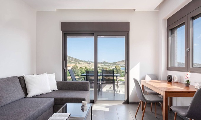 Charakas Villa | Exquisite Athens Apartment | Modern Vista Apartment | 2 Bedrooms | Private Terrace with Impressive Sea Views | 100m to Sea | Sounio