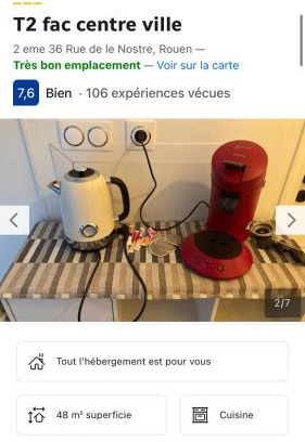 Quartier Pasteur Apartamento | F2 proche commodité