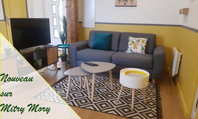 Mitry-Mory Apartamento | F3 l'escale Conviviale - Villepinte Aéroport CDG - Parc Astérix - Paris