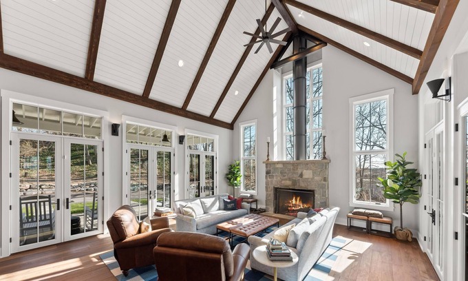 Grand Beach Casa | Fabulously Styled Lakehouse Near Beach w/ Hot Tub