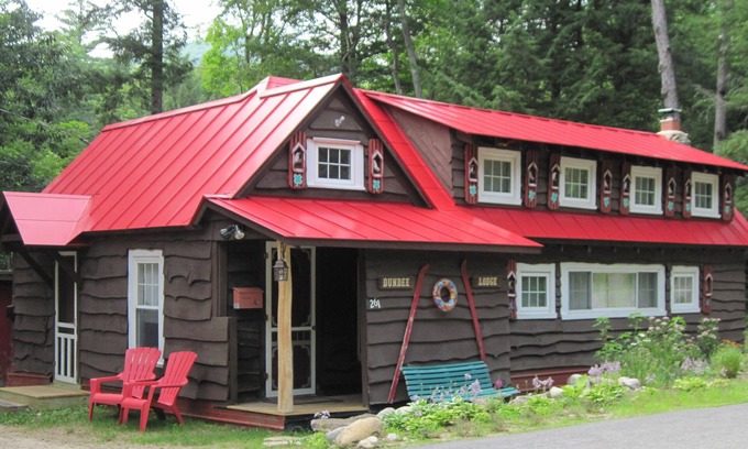 Intervale Cabina | Cuento de hadas cabaña en las montañas blancas, Encanto histórico "Dundee Lodge" - para 5-6