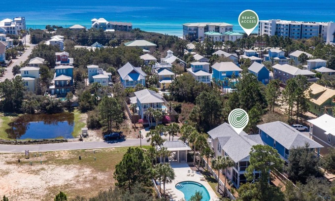 Village of Sugar Beach Casa | Fall Dates Available! Seagrove Beach Cottage! 2 Blocks from Beach Access! Community Pool!