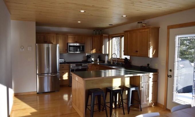 Grand Marais Casa | Fall River Road in Grand Marais | Woods & Lake Superior View