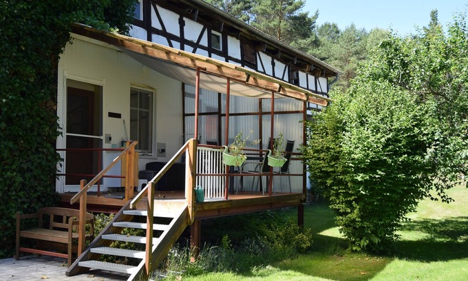 Oberhavel Apartamento | Family apartment directly at the playground with terrace