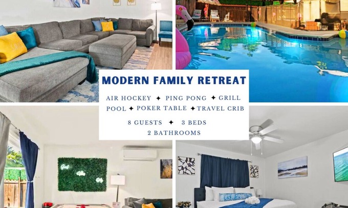 Chula Vista Casa | Family-Friendly 3BR Home with Pool, Air Hockey & Patio