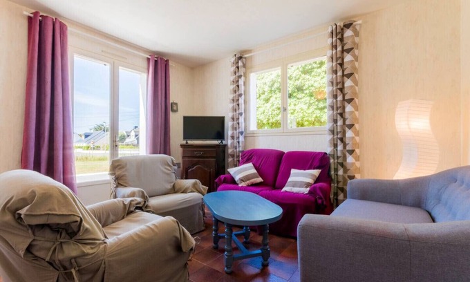 Le Pouliguen Chalet De Esquí | Casa familiar para 8 - 850m de la playa