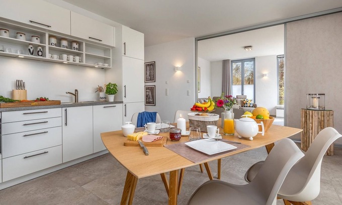 Ostseebad Prerow Apartamento | Fantastic vacation apartment with sauna and fireplace built in 2019 in the Baltic Sea spa resort of Prer