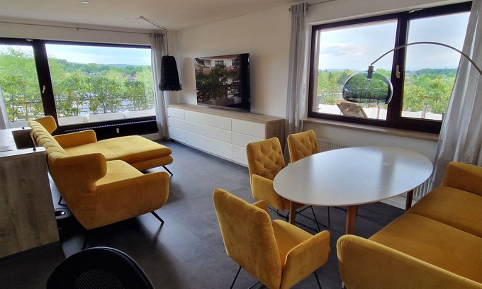 Bad Salzuflen Apartamento | Fantastic view - penthouse, air conditioning, roof terrace in Bad Salzuflen