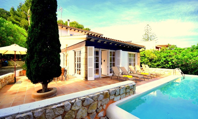 Provensals Casa | Fantástica villa Cala Padri con vistas al mar y piscina privada en d.