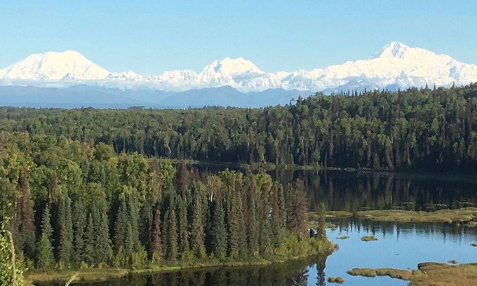 Talkeetna Casa | Vista lejana, Talkeetna casa con una vista