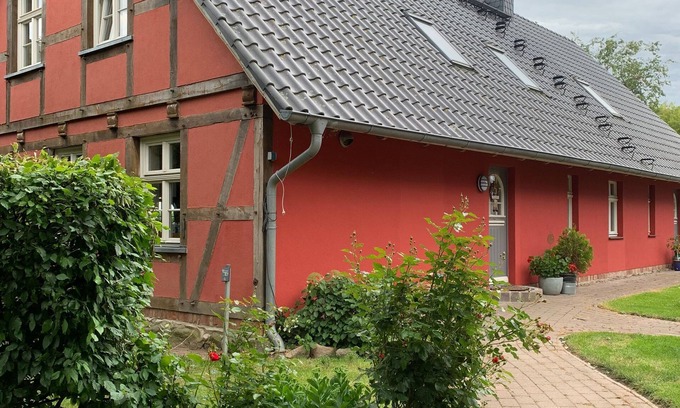 Reinberg Apartamento | Farm cottage with terrace and fireplace near Stahlbrode