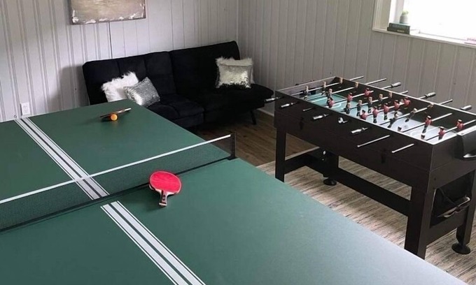 Johnson City Casa | Farmhouse with game room, creek and fire pit
