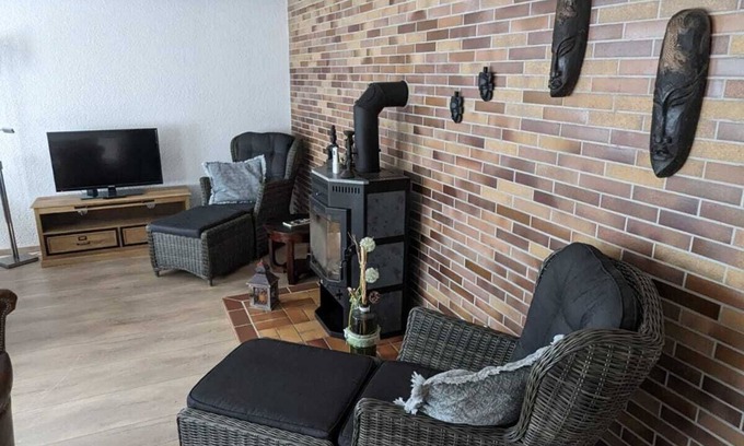 Neuenkirchen Apartamento | Ferienwohnung Gartenblick auf Rügen, Ruhige Lage am Boddenhaustierfreundlich