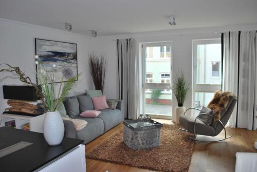 Eckernfoerde Apartamento | Ferienwohnung "Hafenmöwe", Quartier Hafenspitze, Blickrichtung Hafen