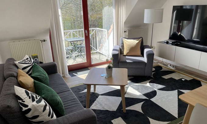 Gustow Apartamento | Ferienwohnung "Nils Holgerson" mit Balkon zwischen Strand, Wald & Wiese im Südosten der Insel Rügen!