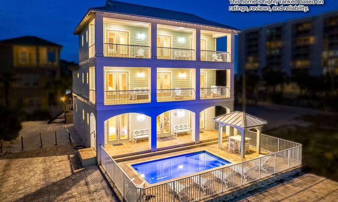 Miramar Beach Villa | Few steps across from beach, Gulf views, Saltwater pool