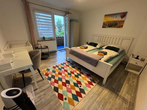 Jurgenohl Apartamento | FeWo Elbo46 mit Balkon, Waschmaschine & Smart TV