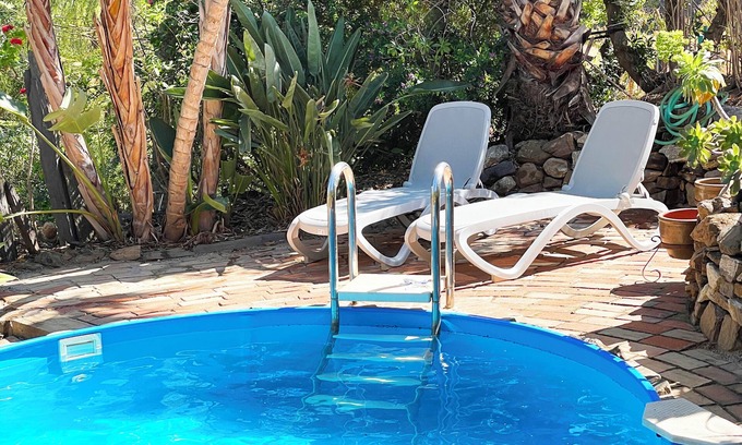 Torrox Cabaña | Finca, great private pool & garden, sea and mountain views, 15 min. to the coast