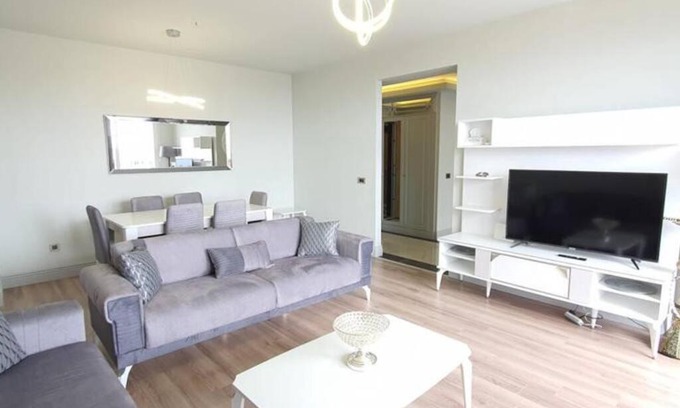 Buyukcekmece Apartamento | FIRST AVENUE 2 bedrooms, Livingroom with a charming sea view