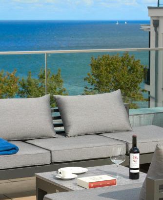 Sellin Apartamento | FIRST im FIRST Sellin, Penthouse Meerselig mit Ostseeblick und Dachterrasse