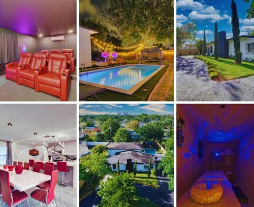 Ives Estates Villa | Flamingo House with Cinema, Pool & Chill Area