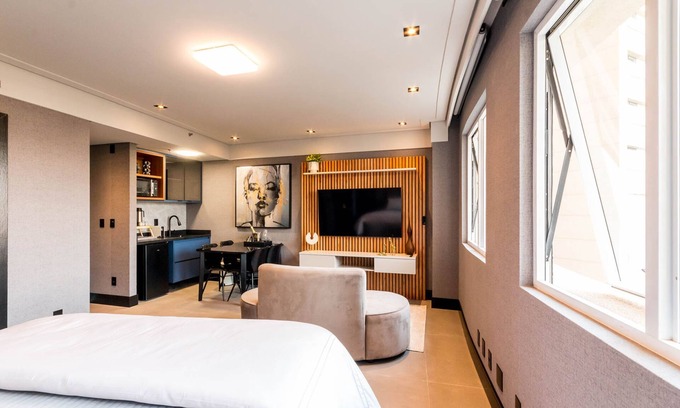 Alphaville Industrial Apartamento | Flat com Lazer Wi-fi e Tima Localiza o