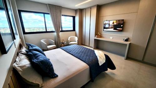 Jardim dos Estados Apartamento | Flat de Luxo com Quarto Privativo 22º Andar no Vertigo